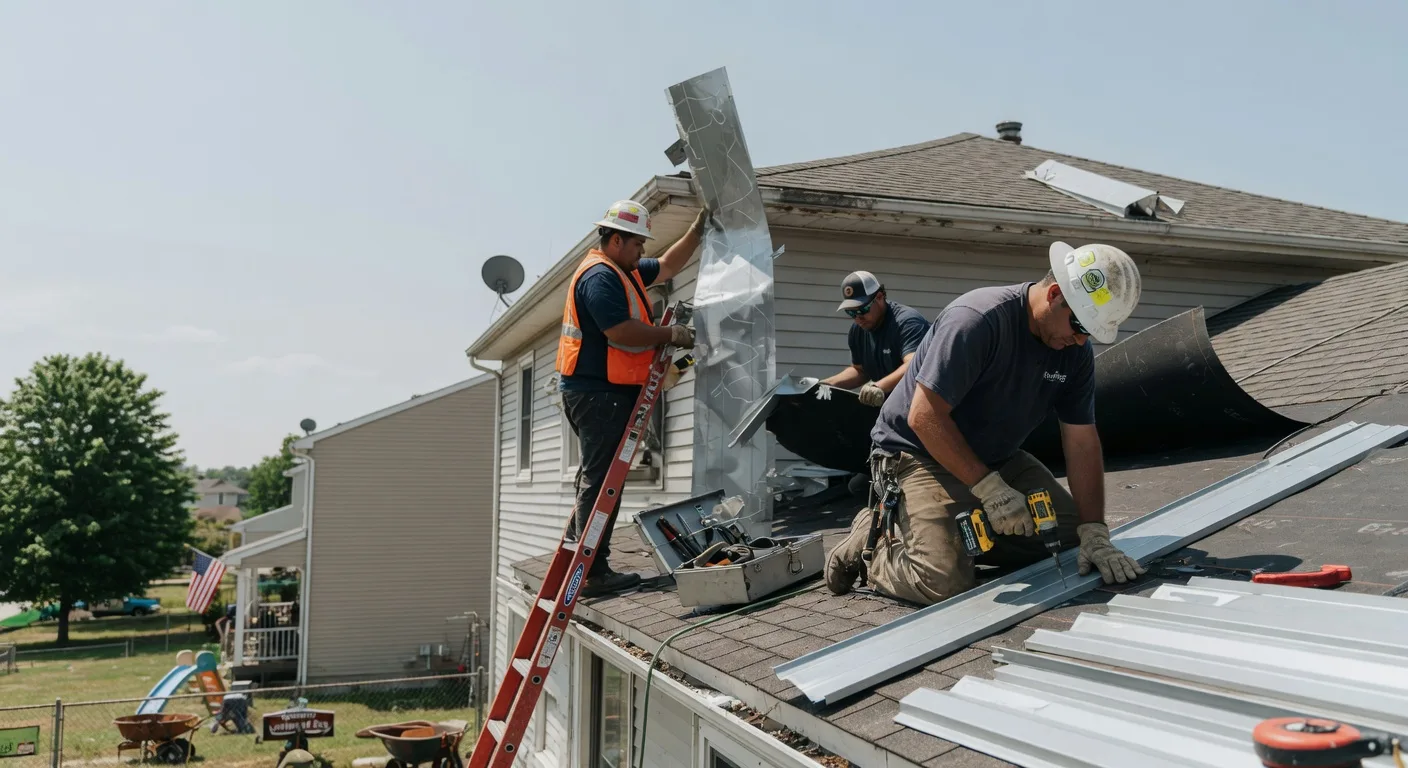 Storm Damage Metal Roof Repair in Holland, MA